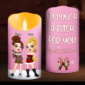 Punch A Bitch For You personalized LED candle