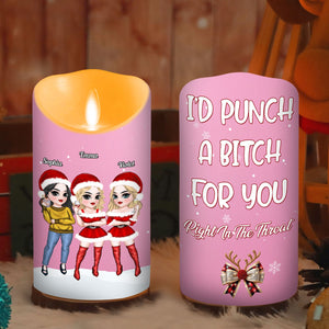Punch Bitch personalized LED candle