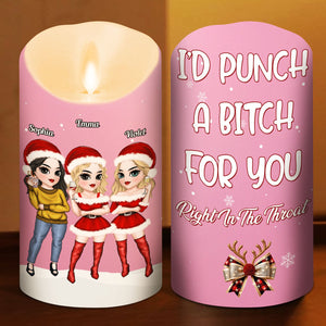 Punch Bitch personalized LED candle