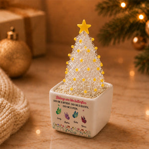 Festive Sister Love Personalized Glass Christmas Tree