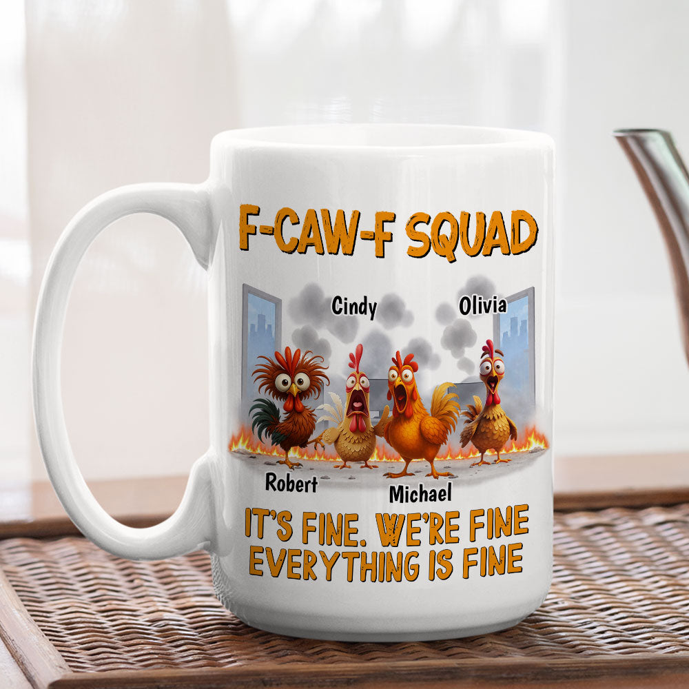 F-caw-f Fine personalized coffee mug
