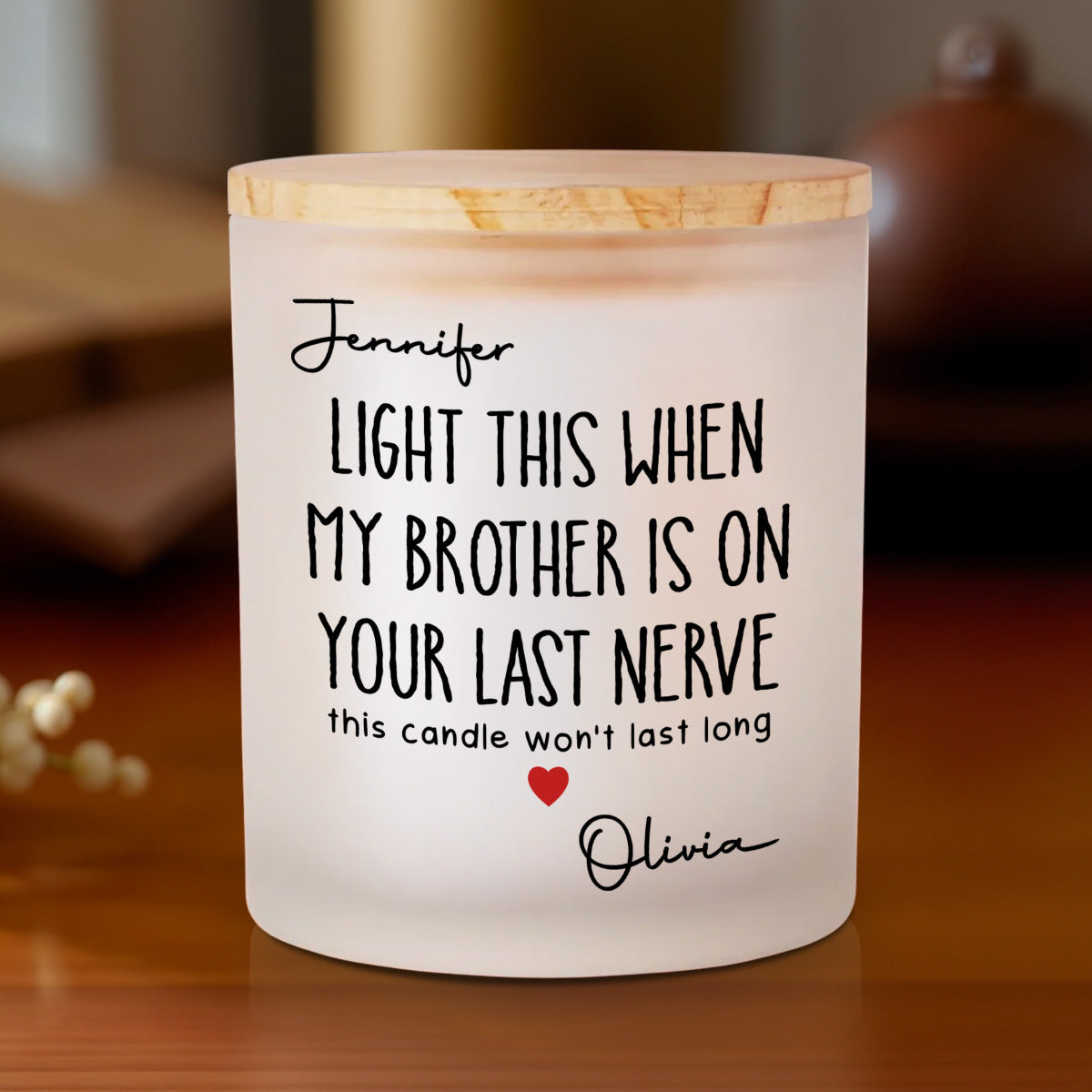 Your Last Nerve - Personalized Glass Jar With LED Candle