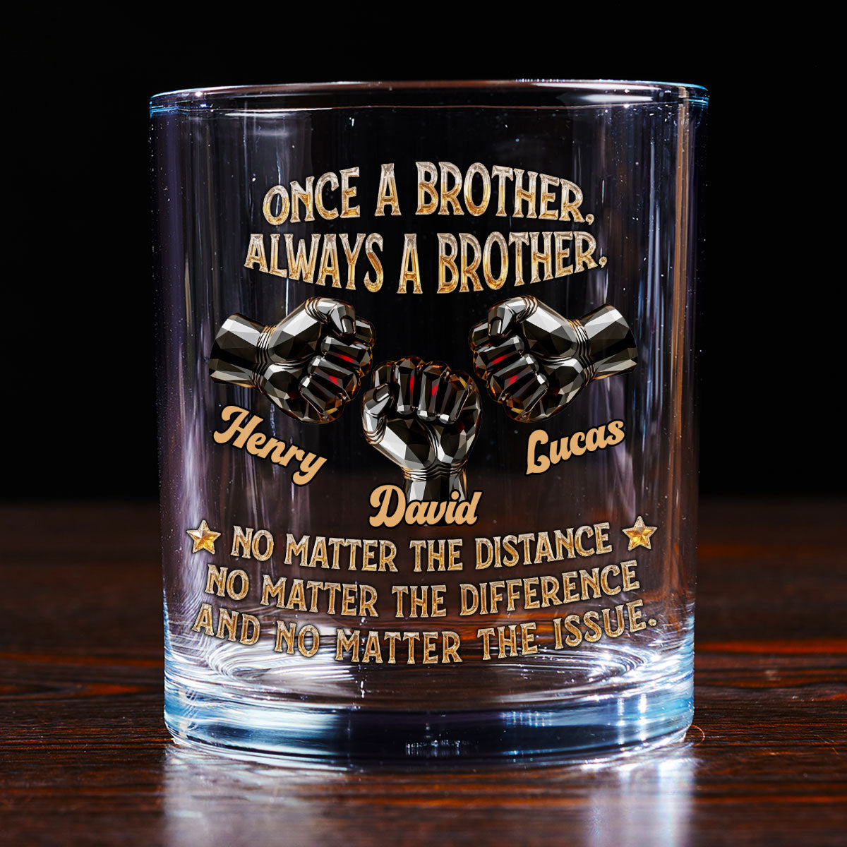 Soulmate Best Friend personalized whiskey glass