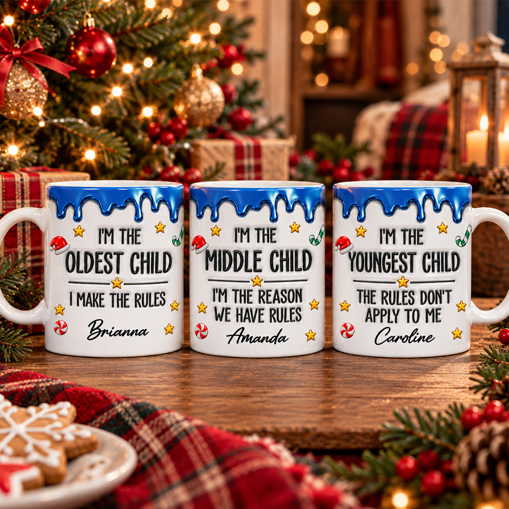 Different Ages Same Family Chaos - Personalized 3D Inflated Effect Mug