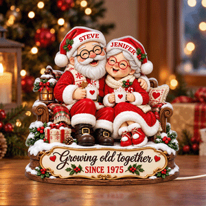 Santa Couple Growing Old Together personalized light box