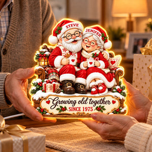 Santa Couple light box as a Christmas gift