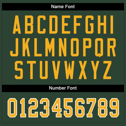 Custom Green Gold-White Mesh Split Fashion Football Jersey