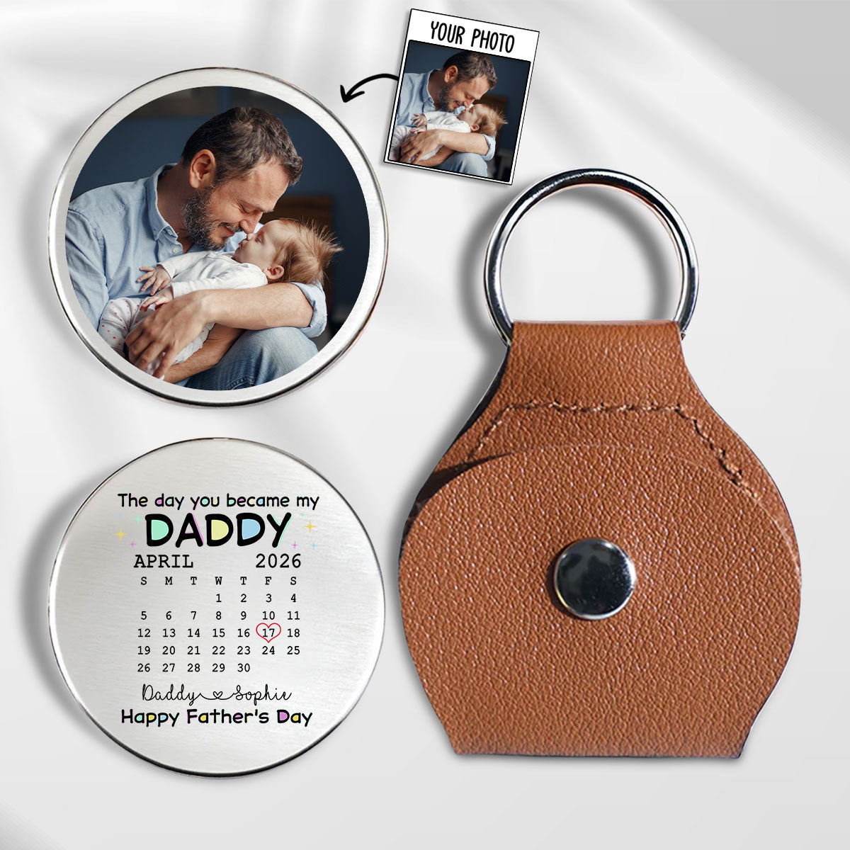 The Day You Become My Daddy - Personalized Pocket Hug