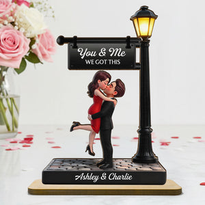 Timeless Love Under The Light Personalized Wooden Plaque