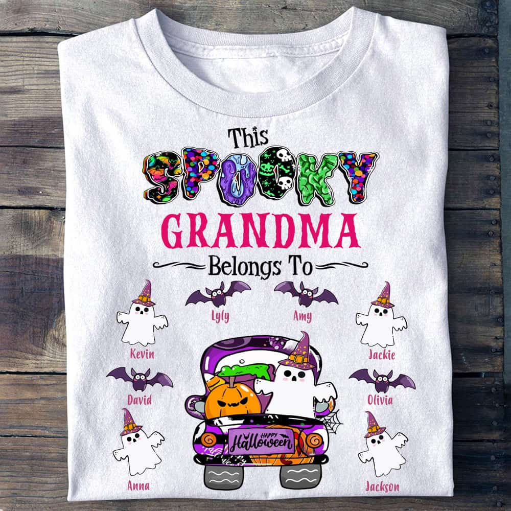 Personalized This Spooky Grandma Fall Halloween T Shirt