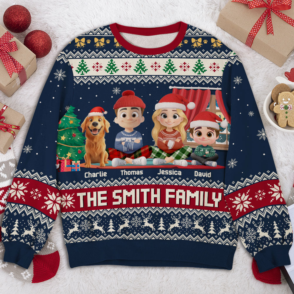 Our Family 2025 - Personalized All-Over-Print Sweatshirt