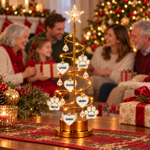 Family Together LED tree lights close up