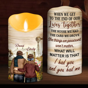 I Had You And You Had Me - Personalized LED Candle
