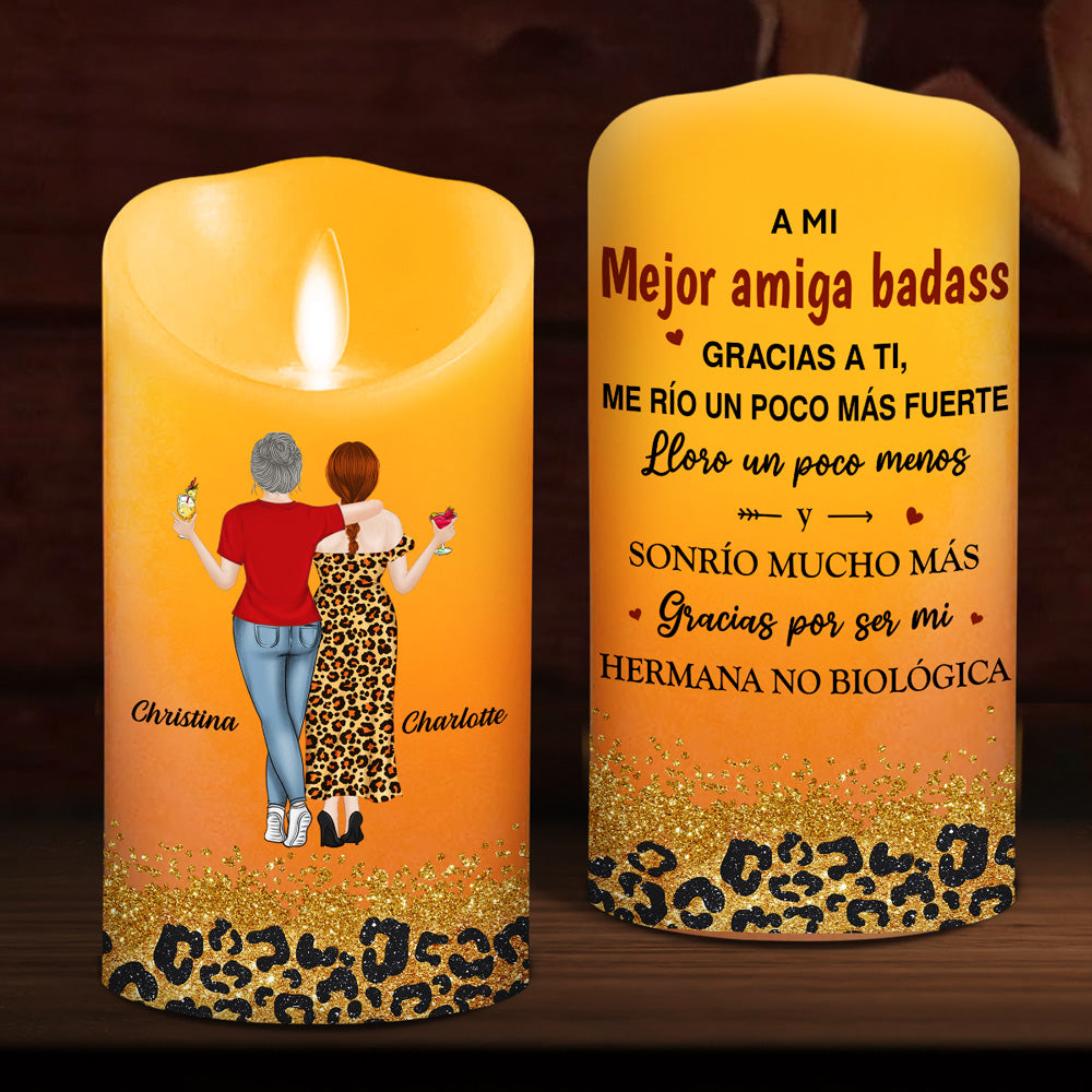 Gracias A Ti Me Río Un Poco Más Fuerte - Personalized LED Candle