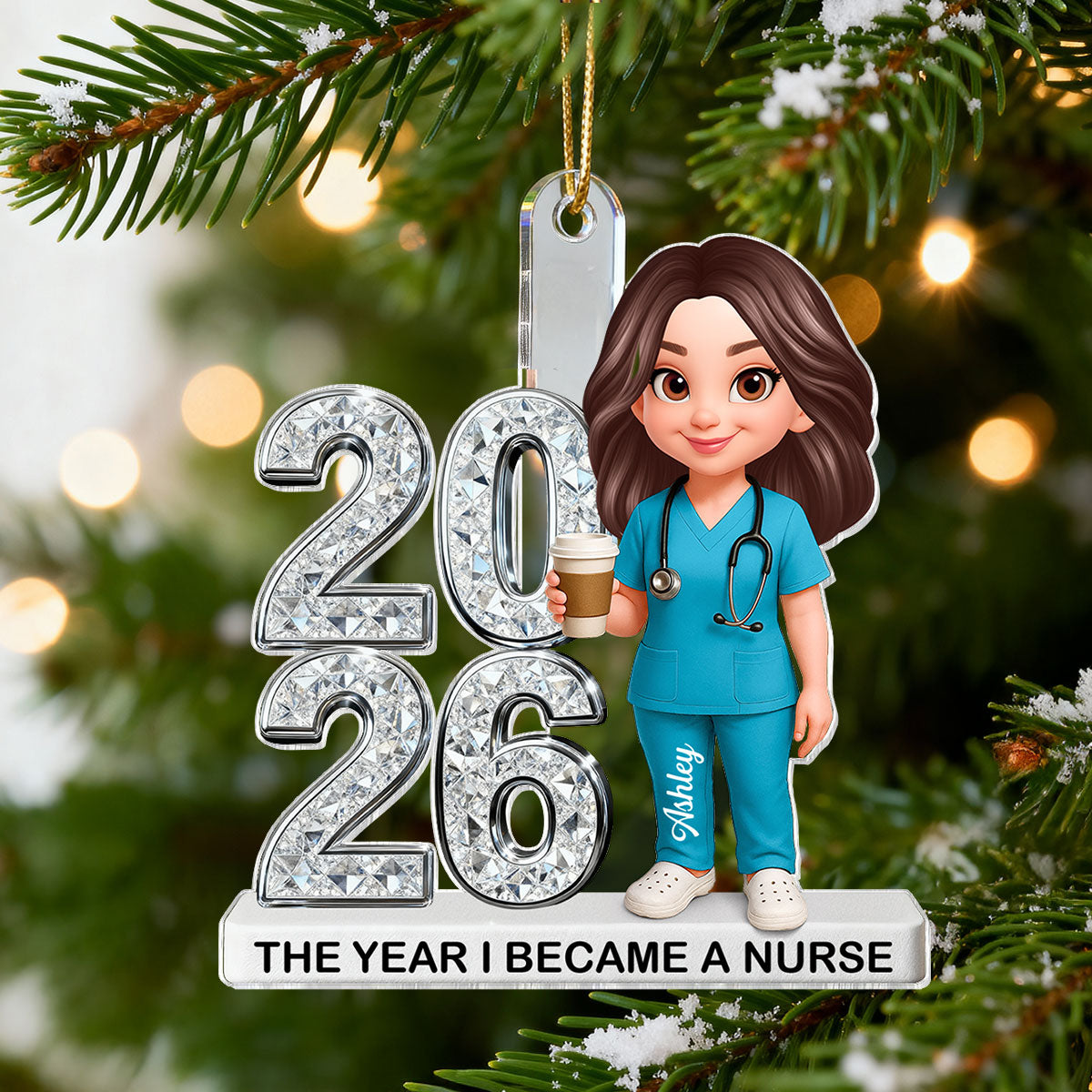The Year I Became A Nurse - Personalized Acrylic Ornament
