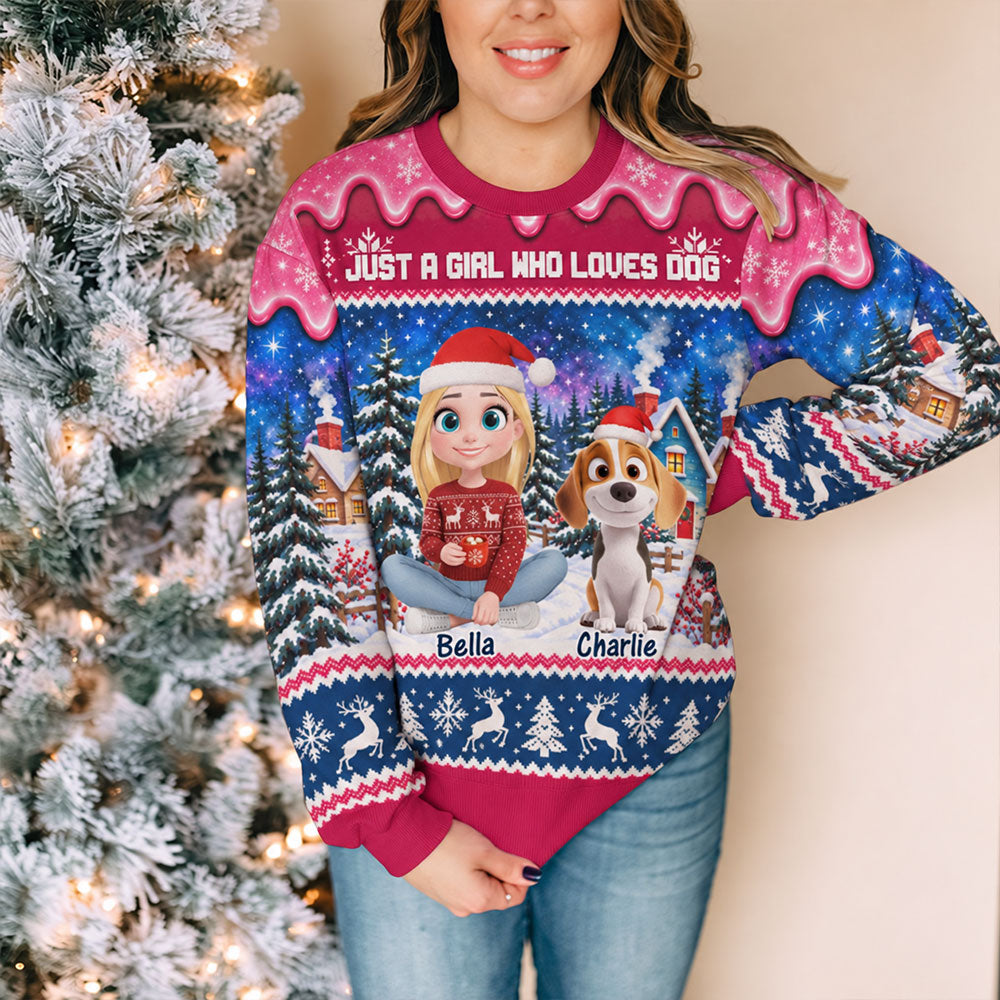 Christmas Dog Mom Era - Personalized All-Over-Print Sweatshirt