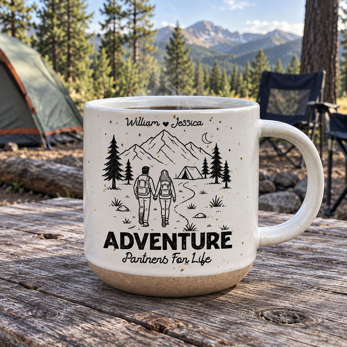 Forever Adventure Partners - Personalized Pottery Mug