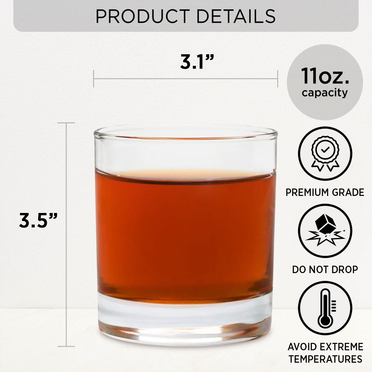 For Son personalized whiskey glass