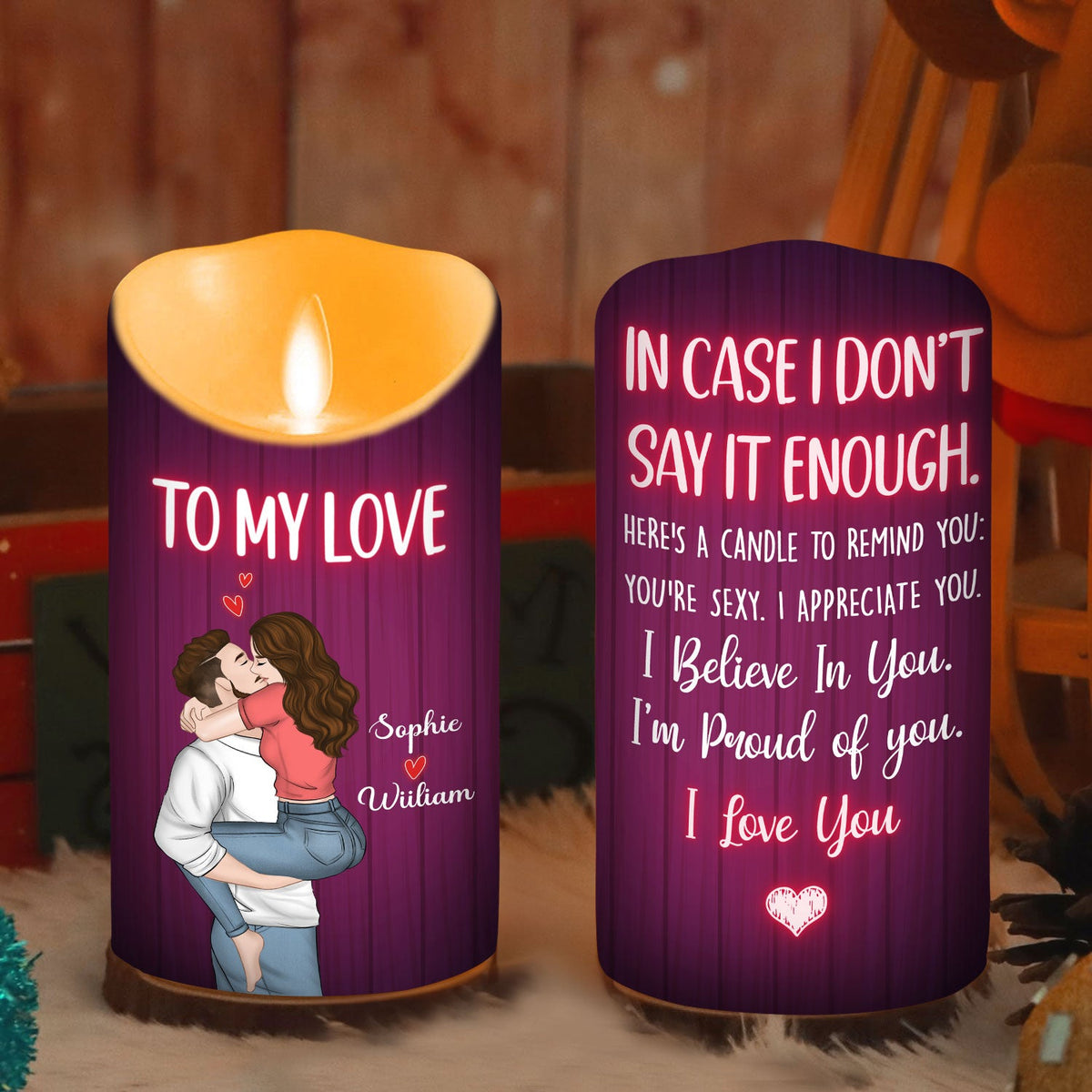To My Love - Personalized LED Candle