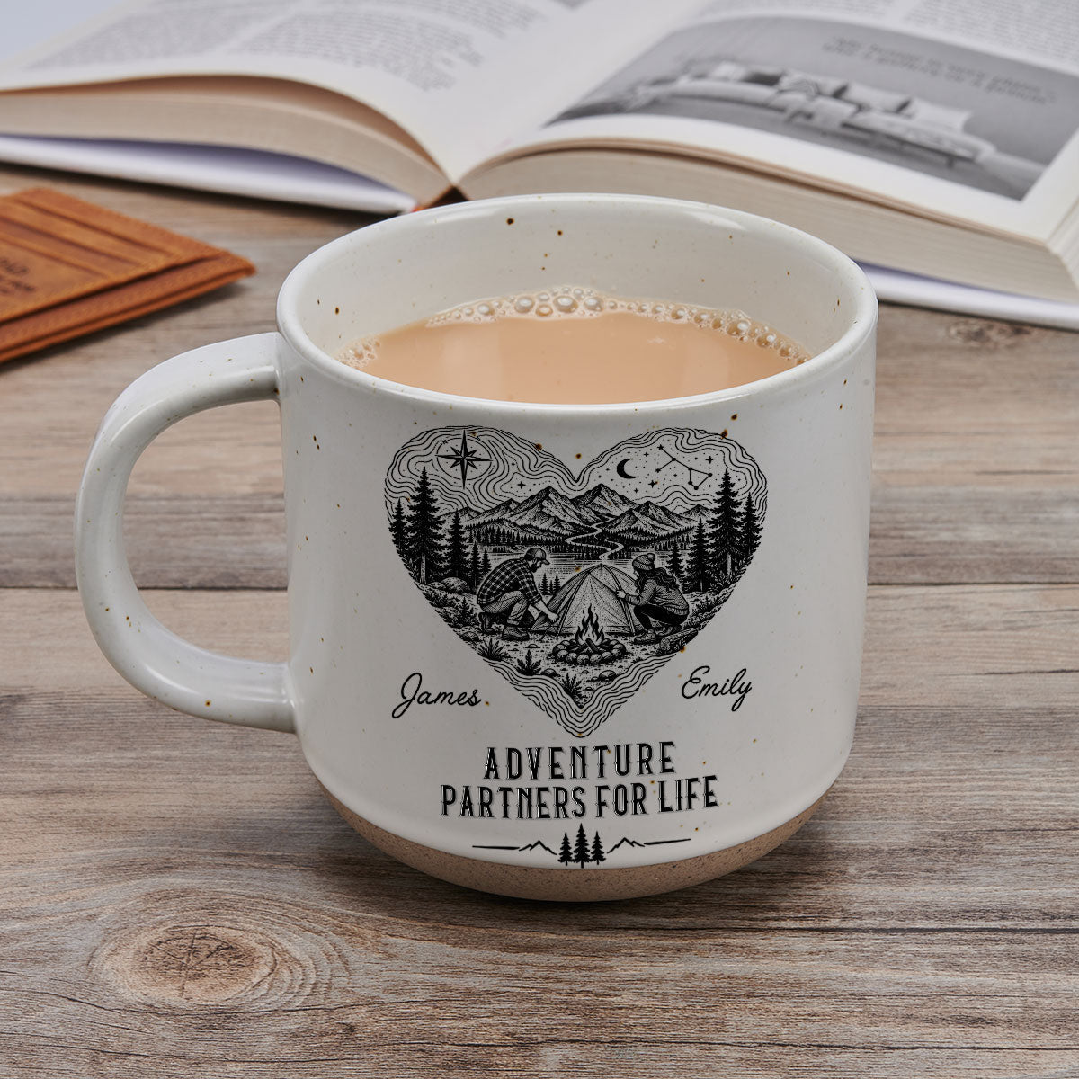Our Story Is One Big Adventure - Personalized Pottery Mug