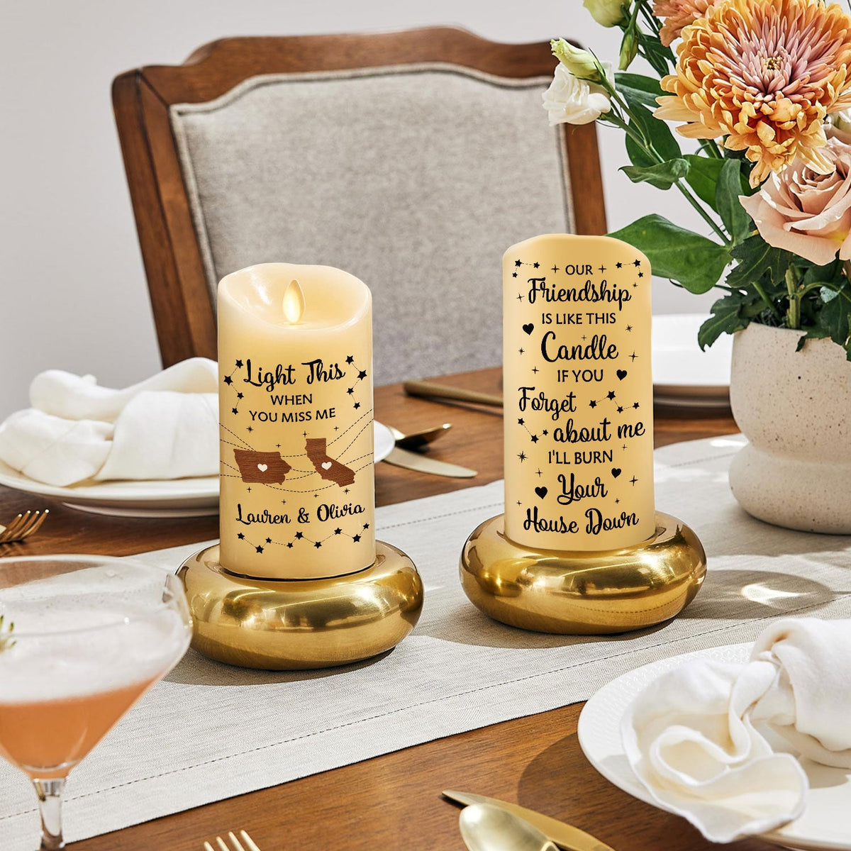 Light This When You Miss Me LED candle