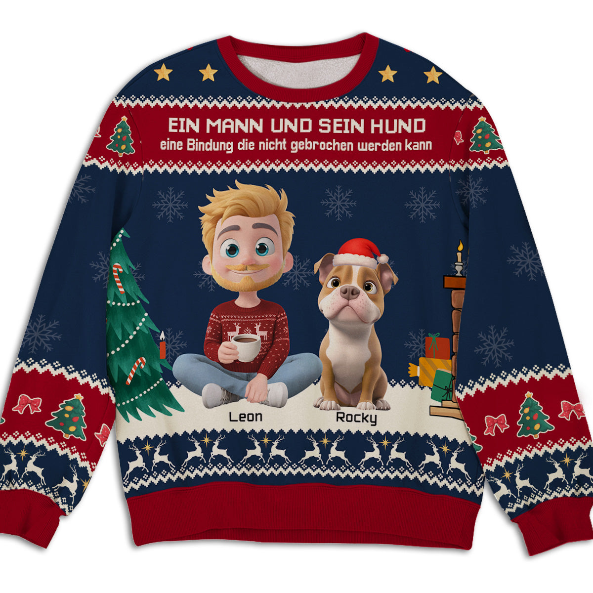 Ein Mann Und Sein Hund - Personalized All-Over-Print Sweatshirt