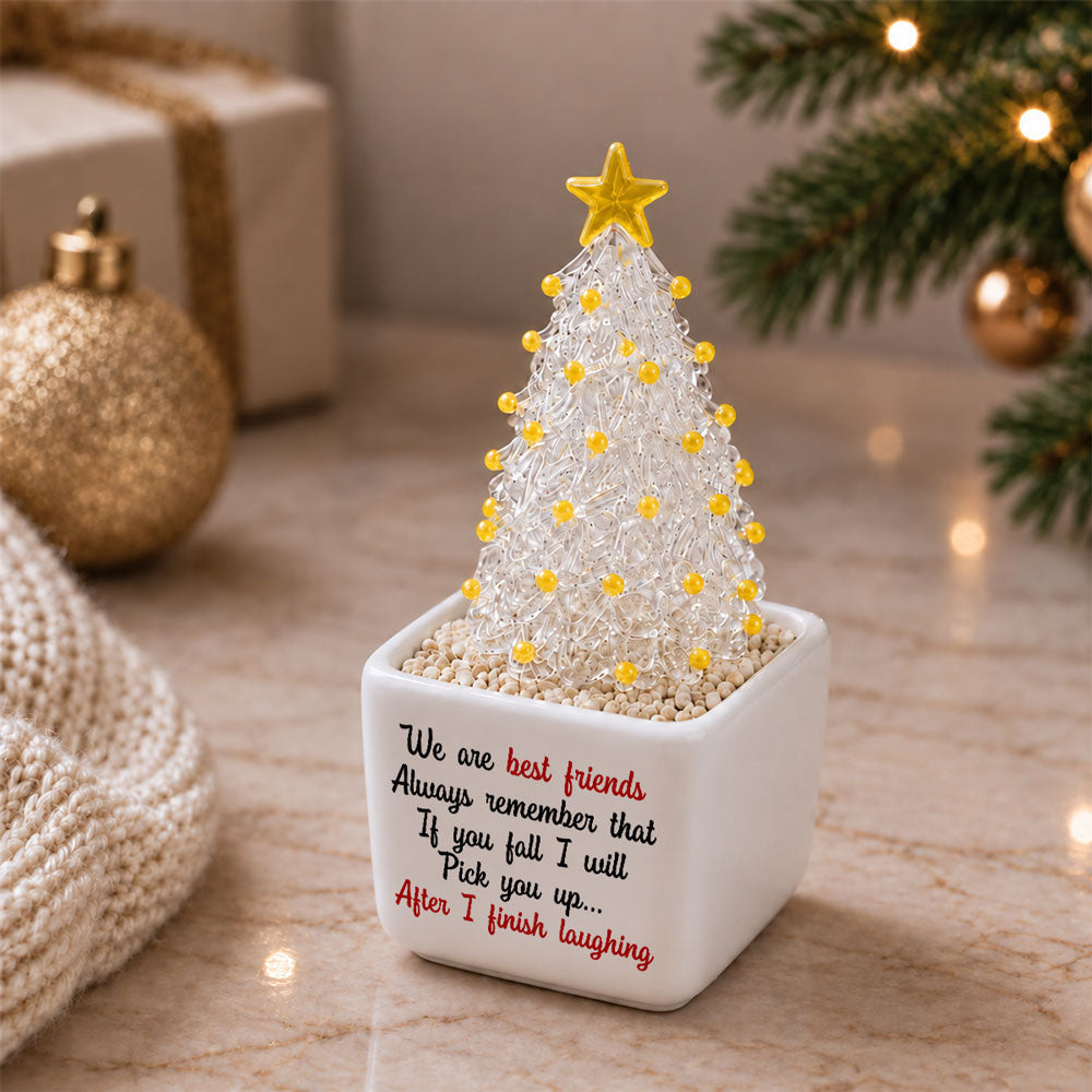Pick You Up Personalized Glass Christmas Tree