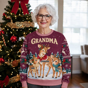 Reindeer Winter Love personalized all-over-print sweatshirt