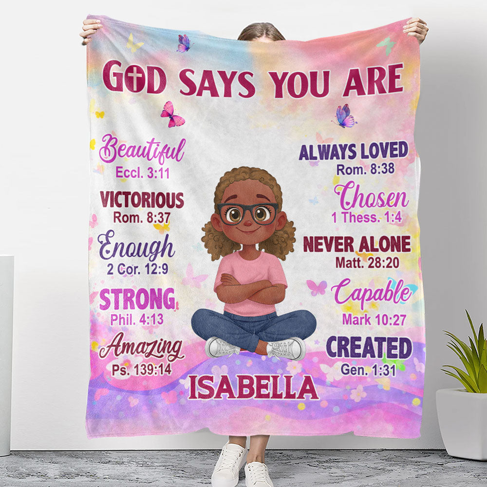 Kid You Are Always Loved - Personalized Fleece Blanket